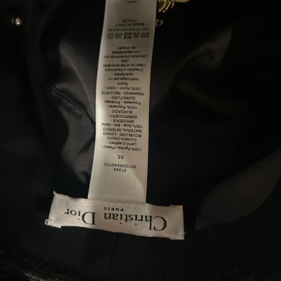 Teddy-D Large Brim Bucket Hat Leather with Veil 55 - Picture 6 of 6